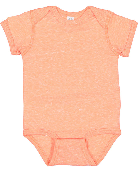 Infant Harborside Melange Bodysuit - Papaya Melange