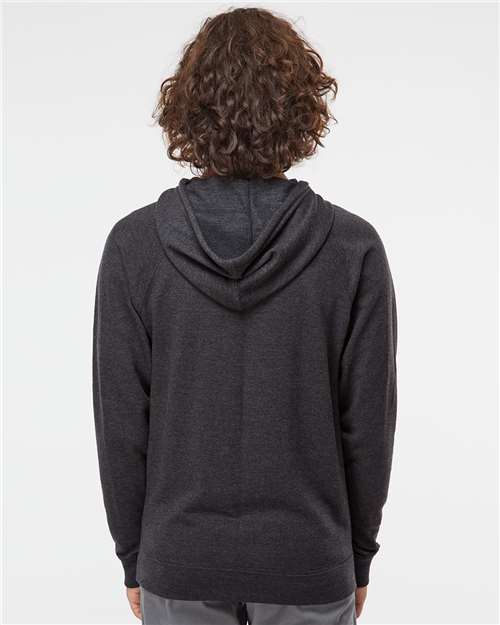Independent Trading Co. SS1000 Charcoal Heather — on model back