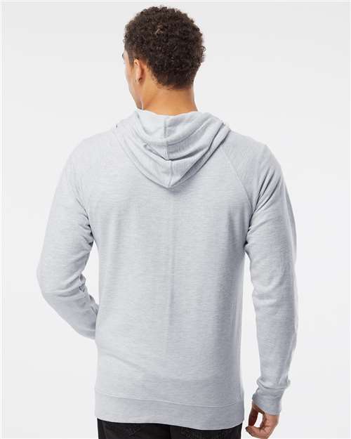 Independent Trading Co. SS1000 Athletic Heather — on model back
