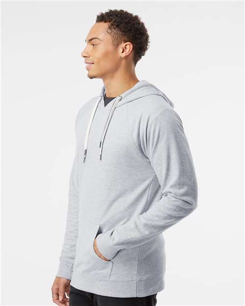 Independent Trading Co. SS1000 Athletic Heather — on model side