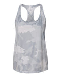 Women's Performance Racerback Tank - White Laser Camo