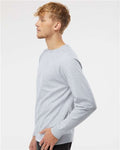 Independent Trading Co. SS1000C Athletic Heather — on model side
