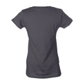 Women's Slim Fit Fine Jersey V-Neck - Charcoal