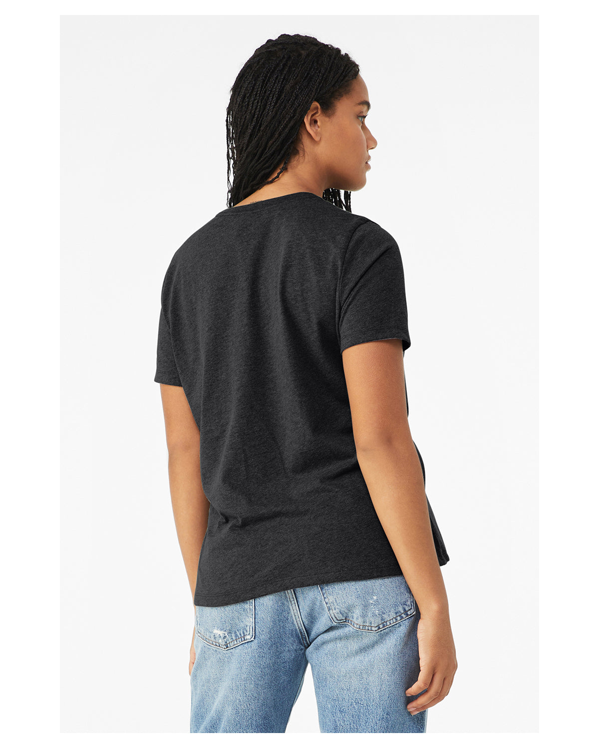 Women's Triblend Relaxed Jersey Short-Sleeve T-Shirt - Solid Dark Gray Triblend