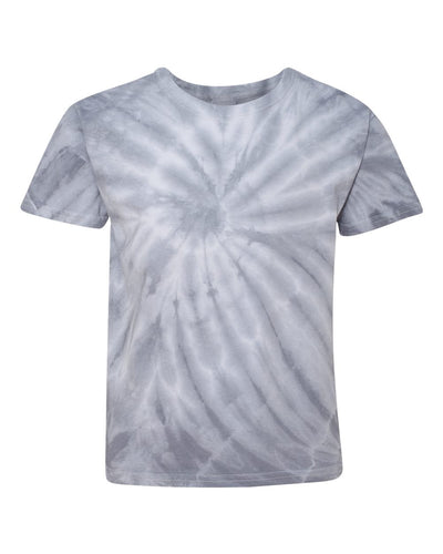 Youth Cyclone Vat-Dyed Pinwheel Short Sleeve T-Shirt - Silver