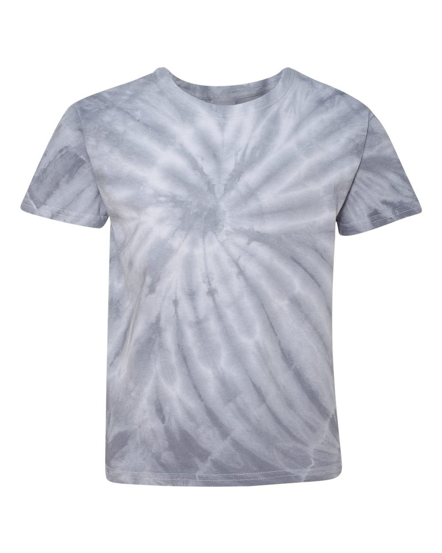 Youth Cyclone Vat-Dyed Pinwheel Short Sleeve T-Shirt - Silver