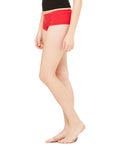 Women's Cotton/Spandex Shortie - Red