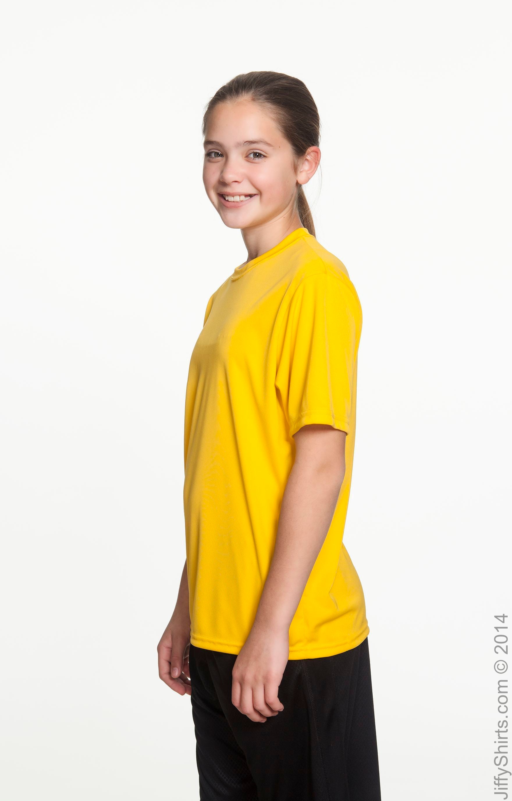 Youth Cooling Performance T-Shirt - Gold