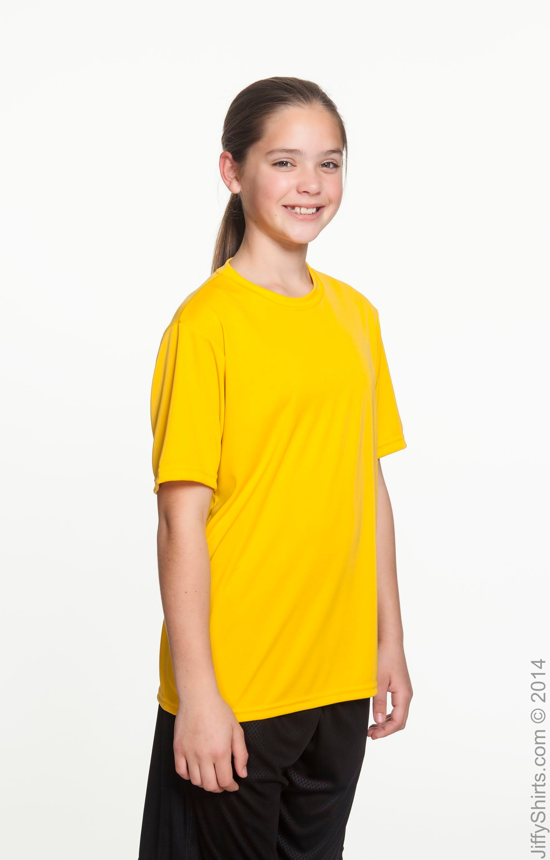 Youth Cooling Performance T-Shirt - Gold