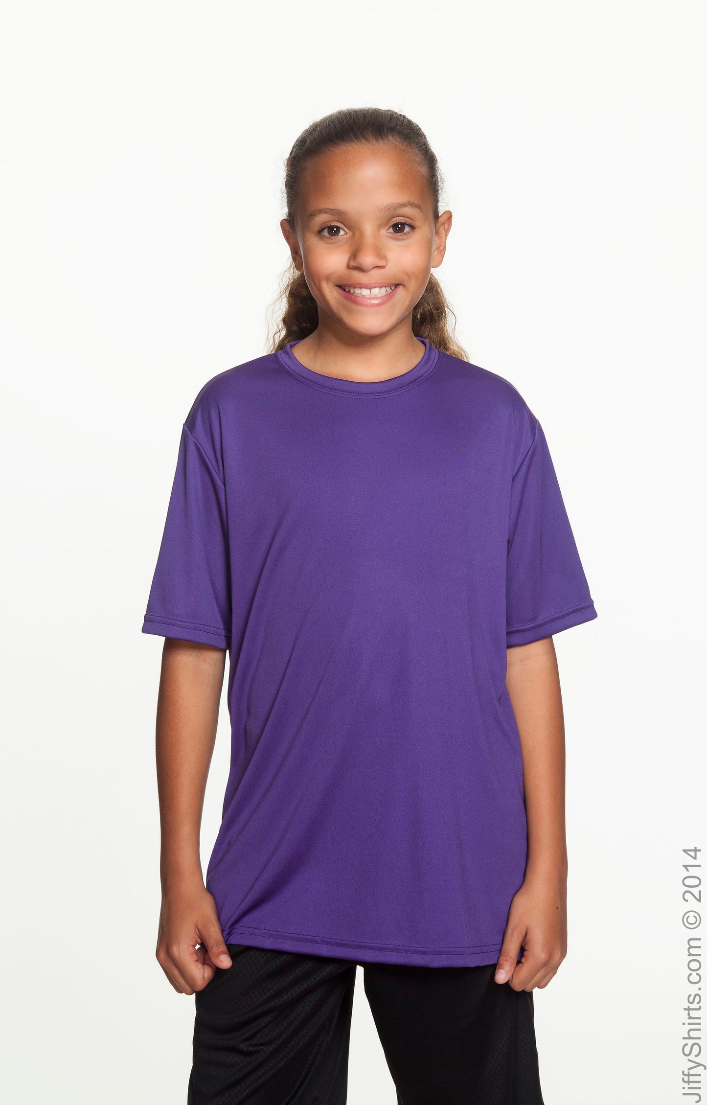 Youth Cooling Performance T-Shirt - Purple