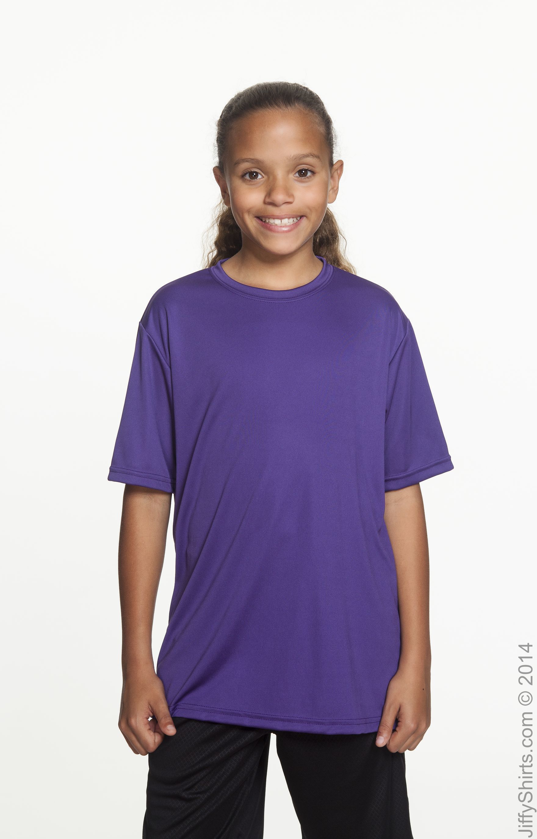 Youth Cooling Performance T-Shirt - Purple