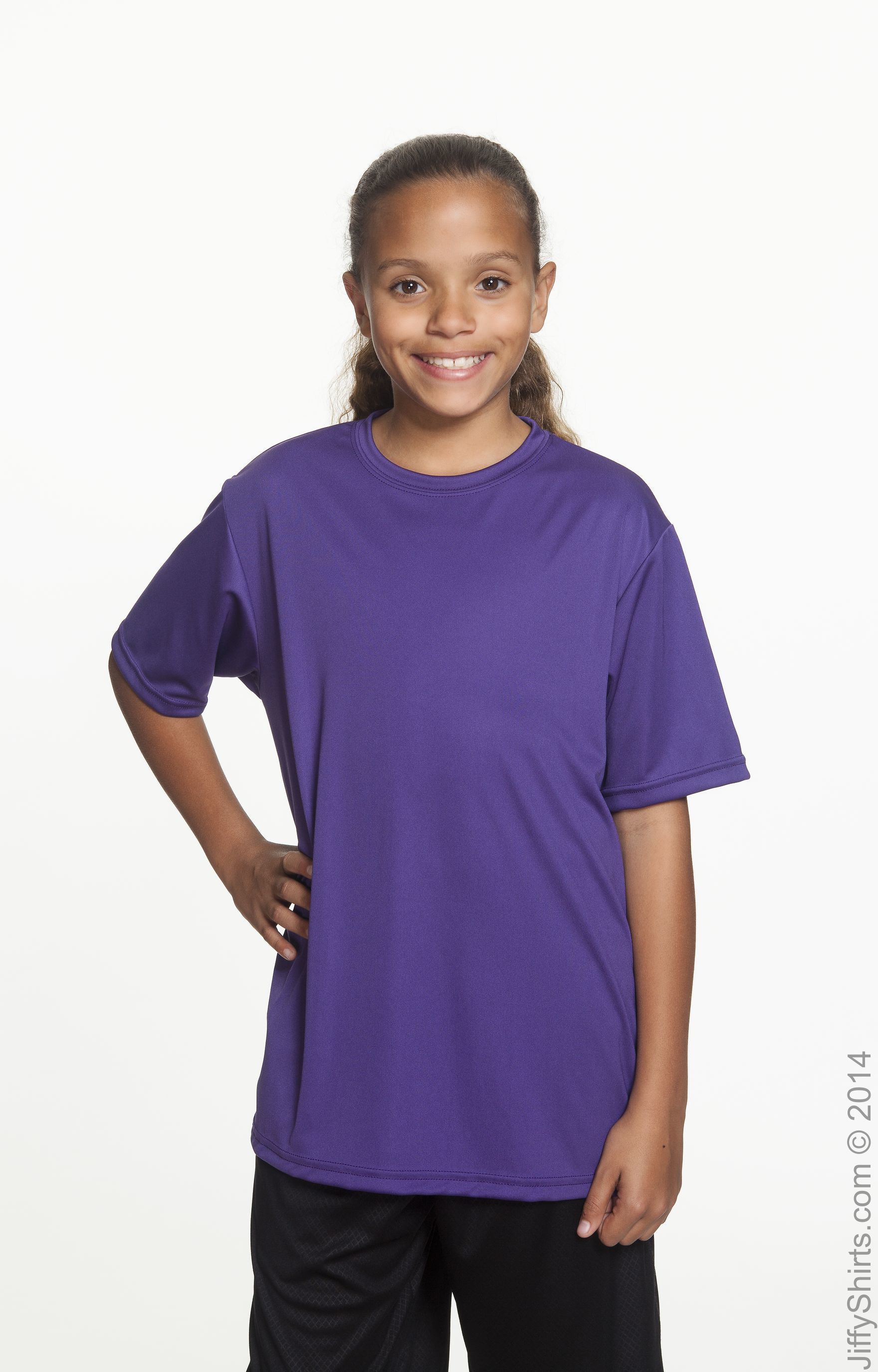 Youth Cooling Performance T-Shirt - Purple