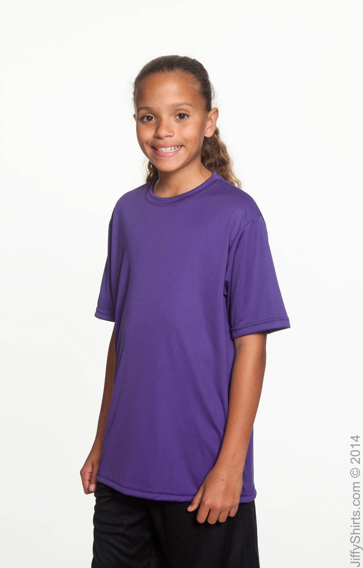 Youth Cooling Performance T-Shirt - Purple