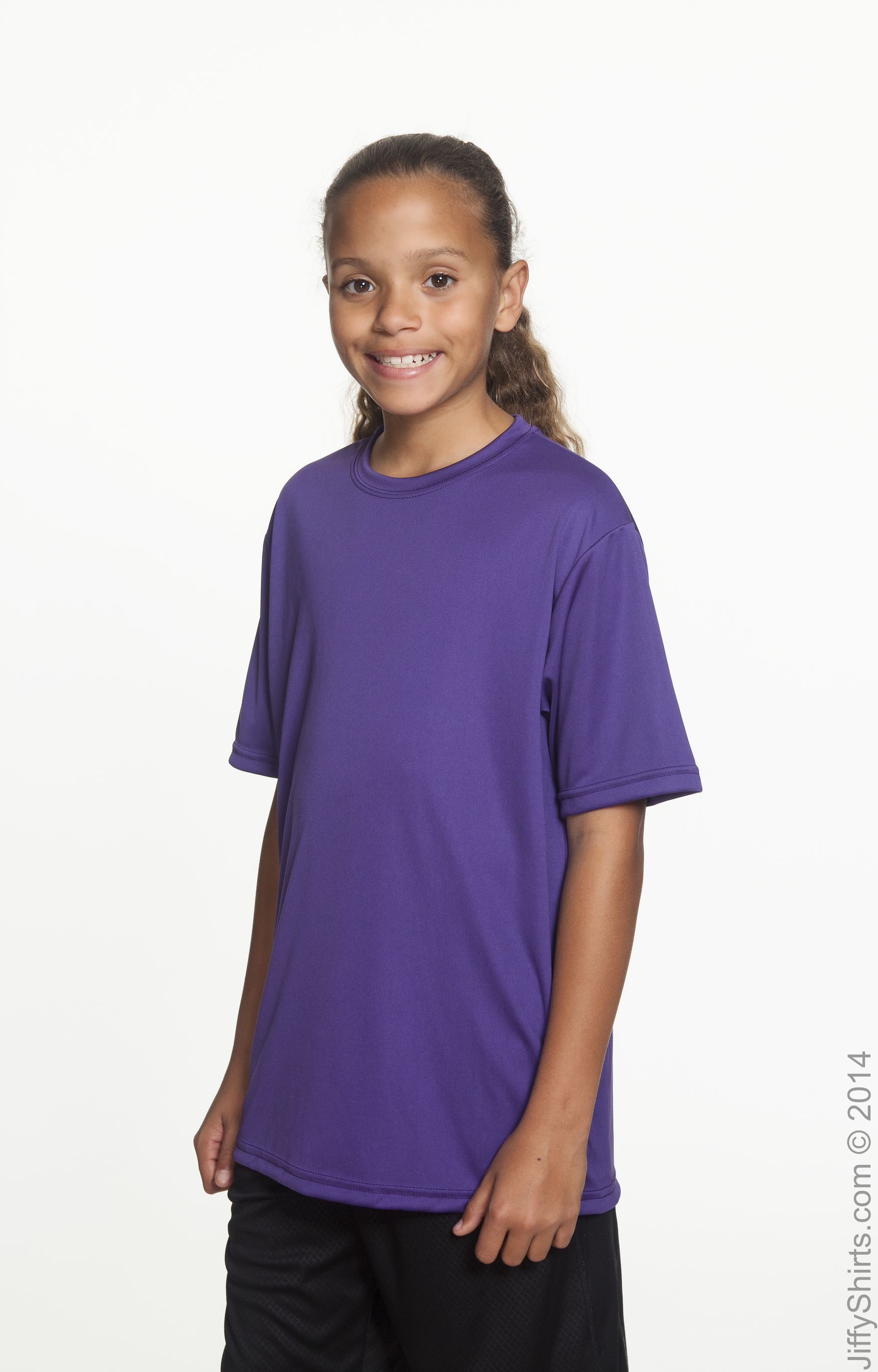 Youth Cooling Performance T-Shirt - Purple