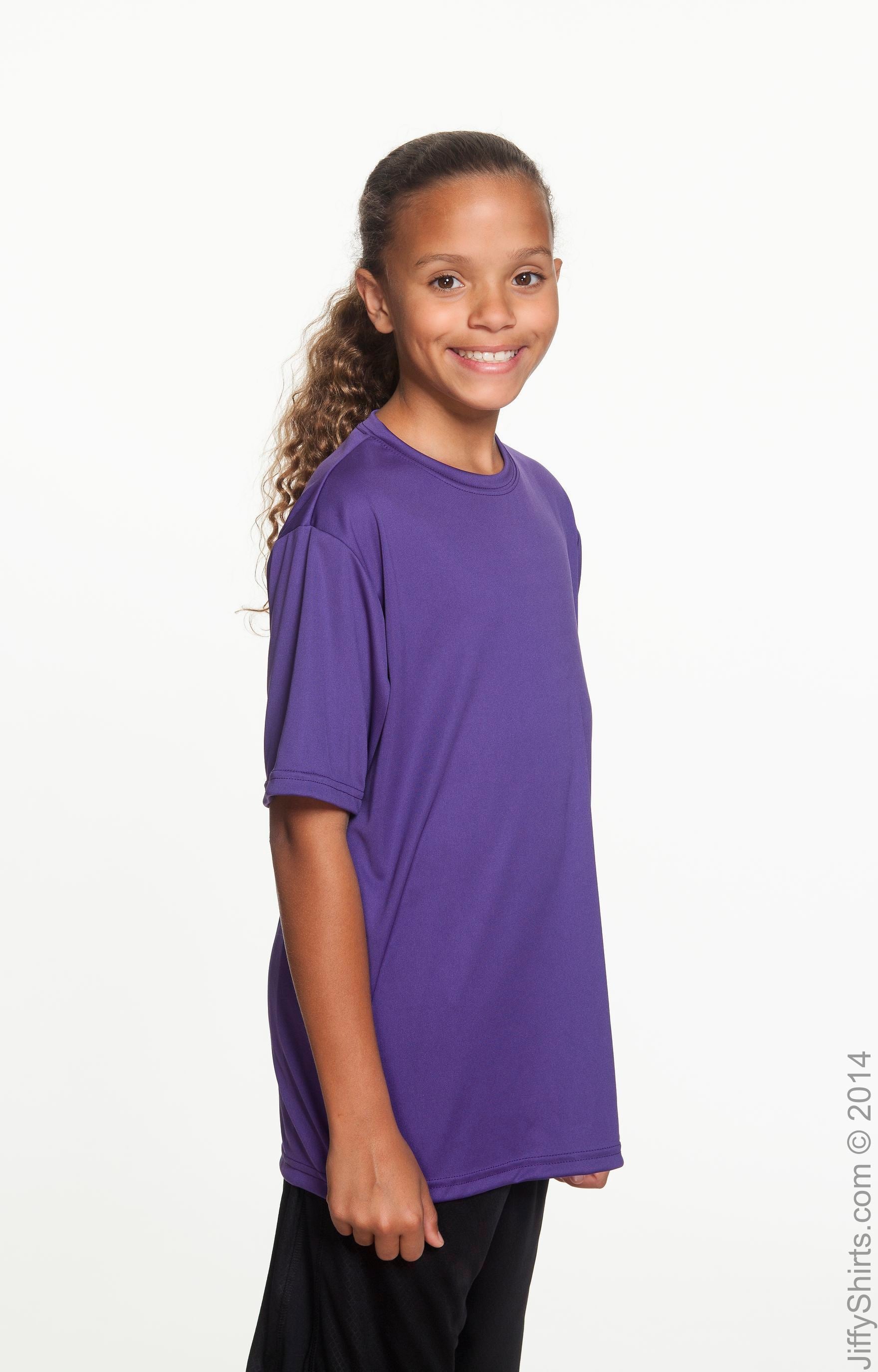 Youth Cooling Performance T-Shirt - Purple