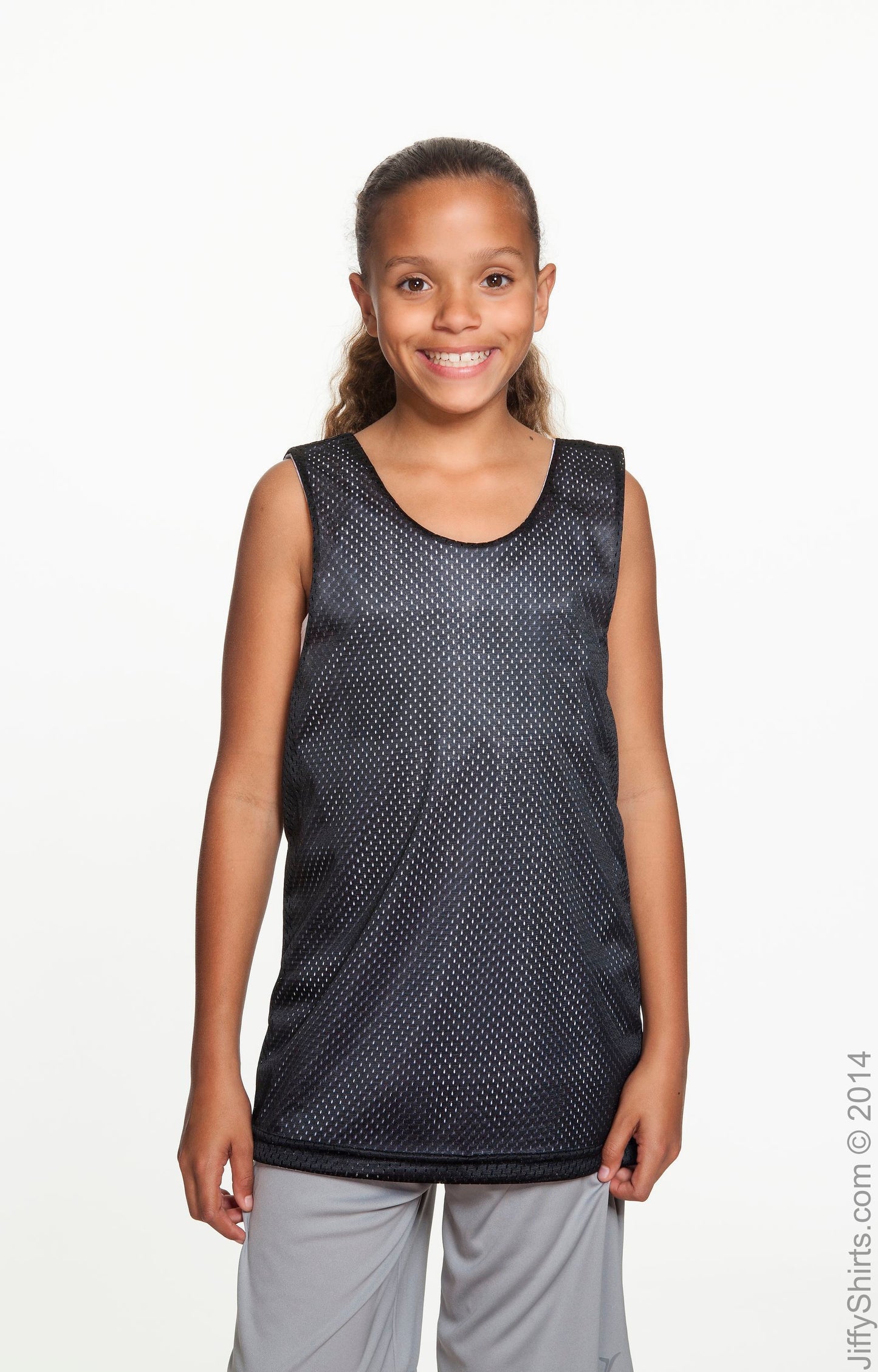 Youth Reversible Mesh Tank - Black / White