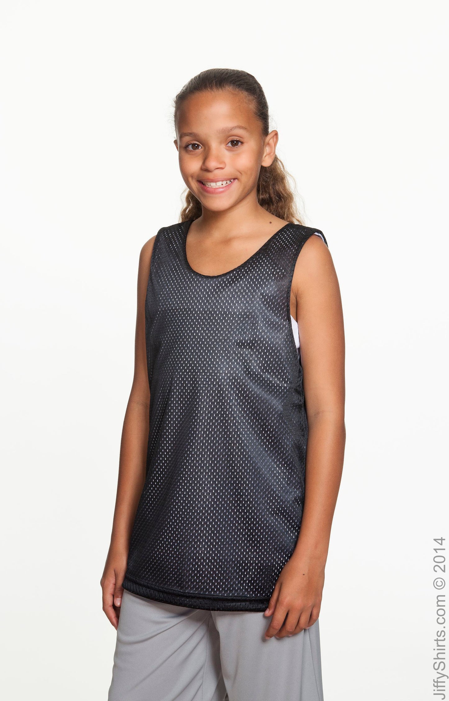 Youth Reversible Mesh Tank - Black / White