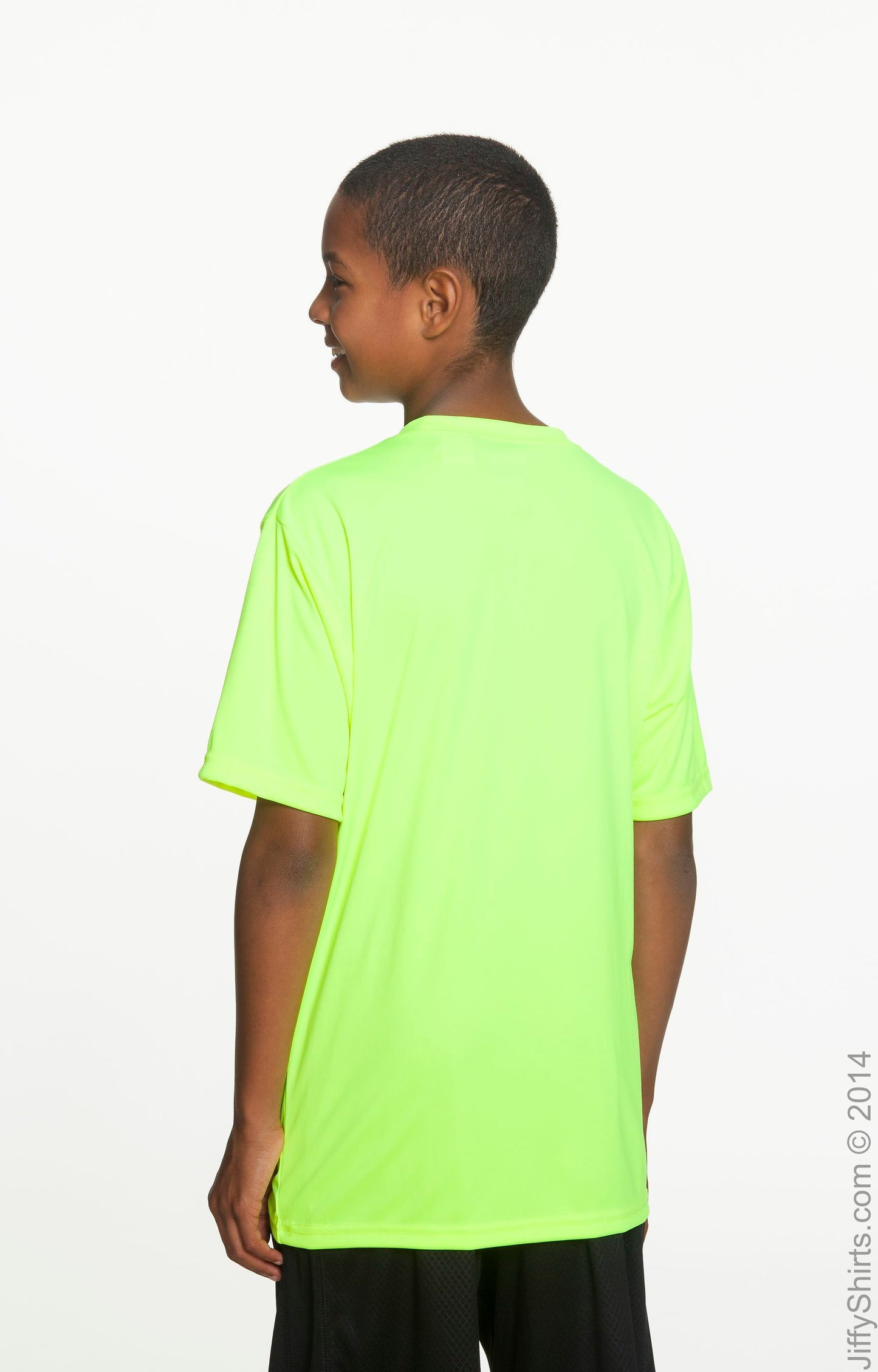 Youth Cooling Performance T-Shirt - High Viz Safety Yellow