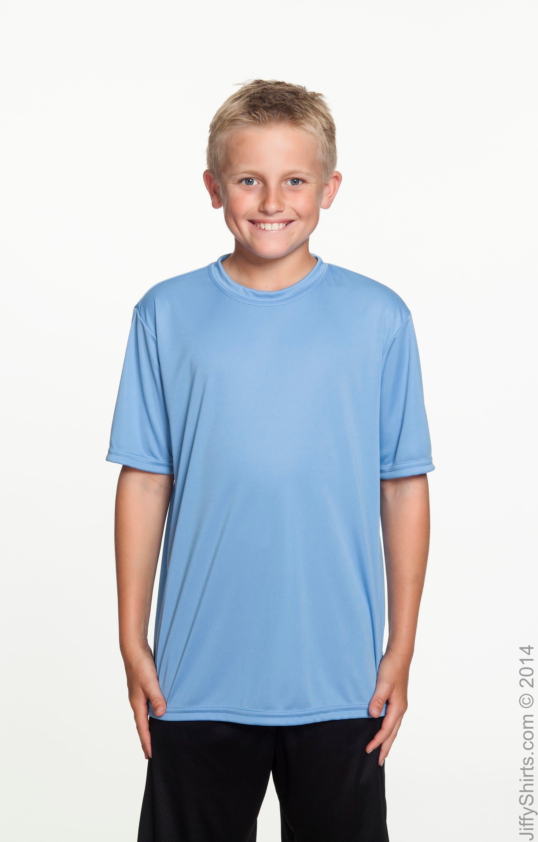 Youth Cooling Performance T-Shirt - Light Blue