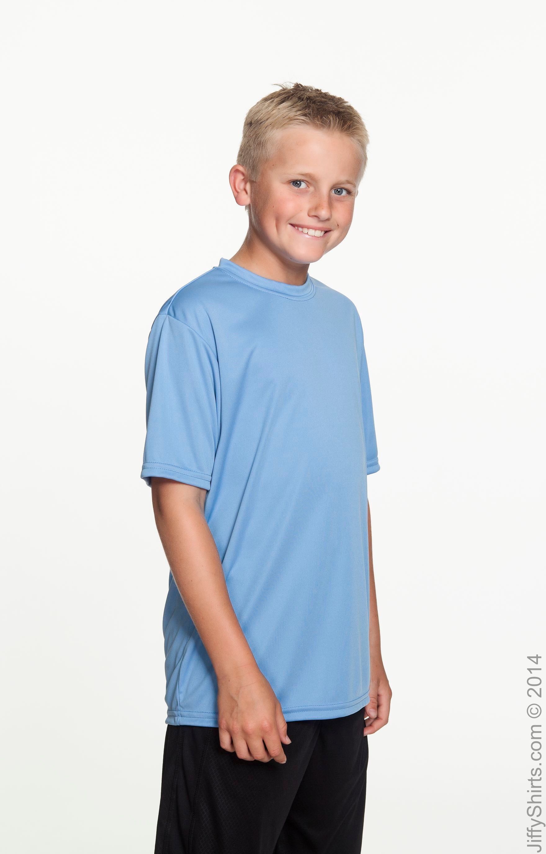 Youth Cooling Performance T-Shirt - Light Blue