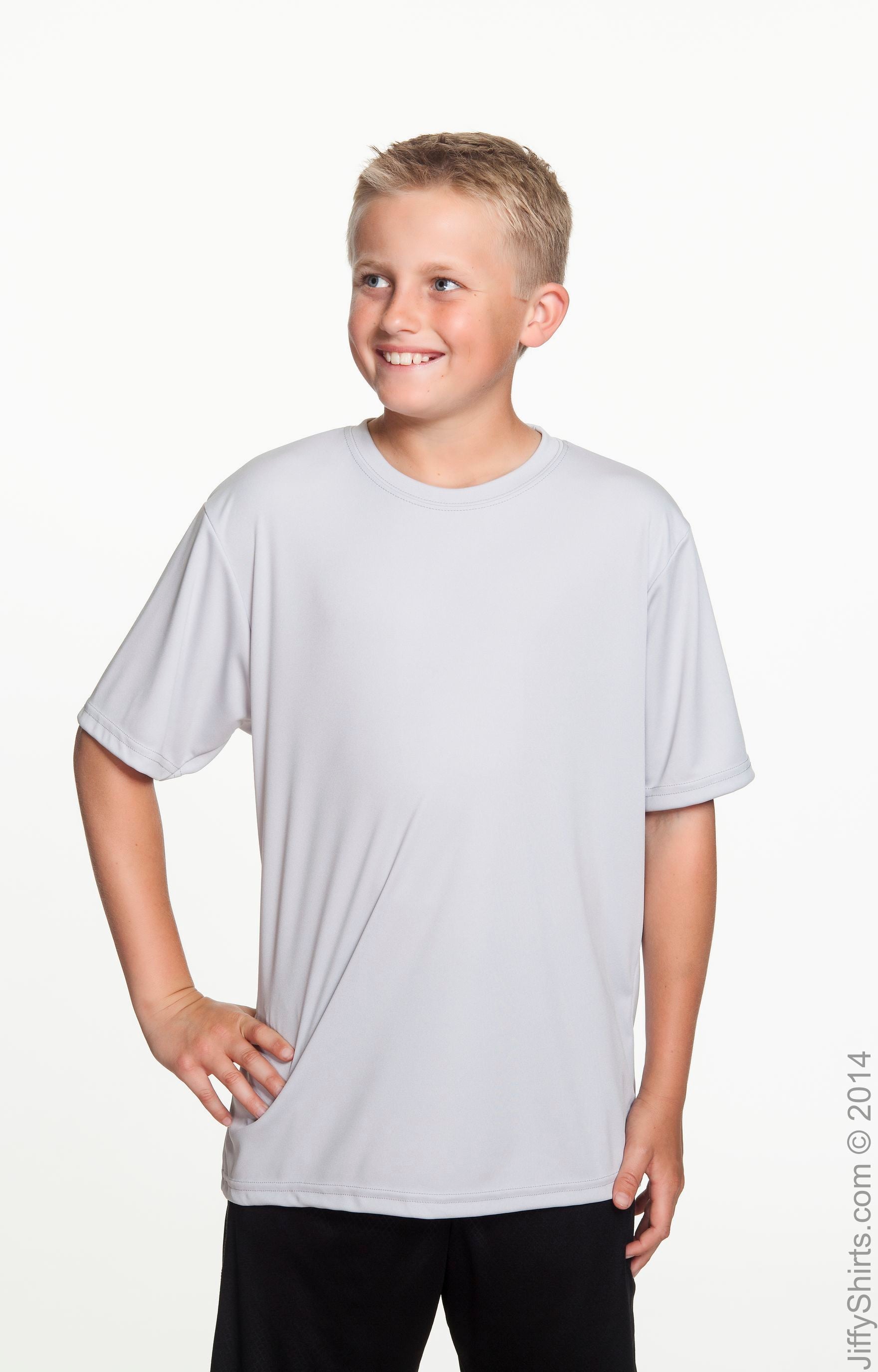 Youth Cooling Performance T-Shirt - Silver