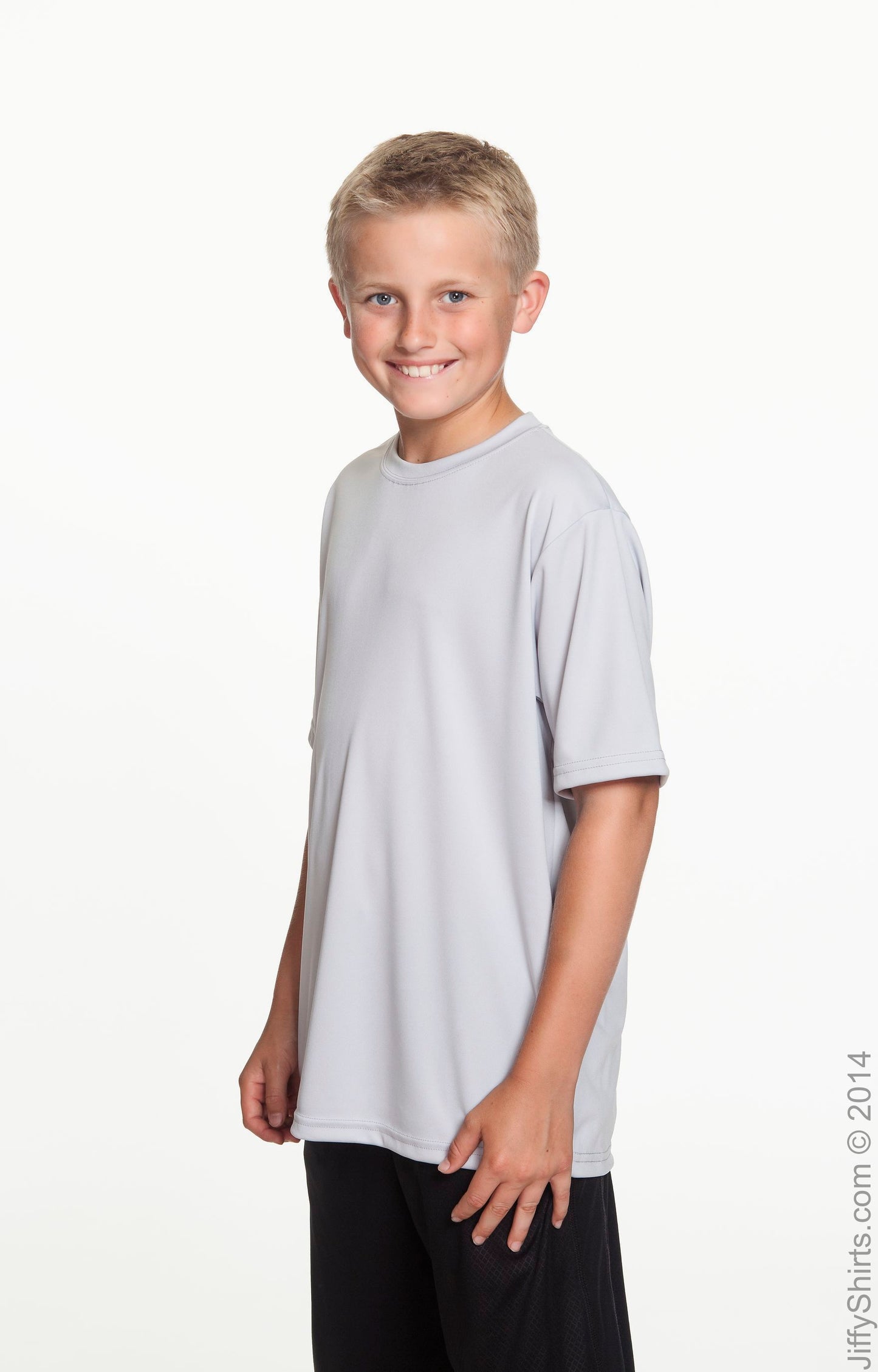 Youth Cooling Performance T-Shirt - Silver