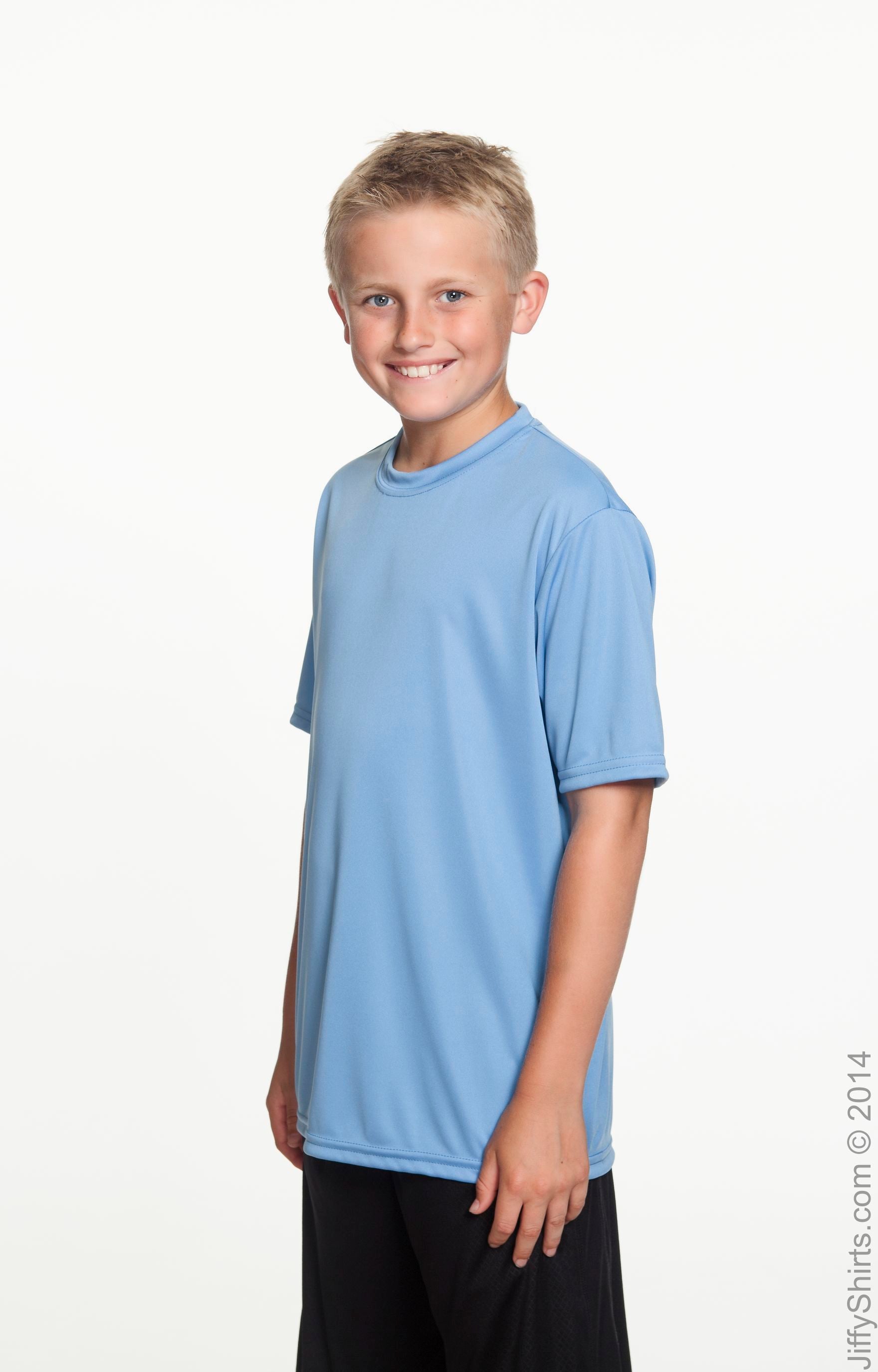 Youth Cooling Performance T-Shirt - Light Blue