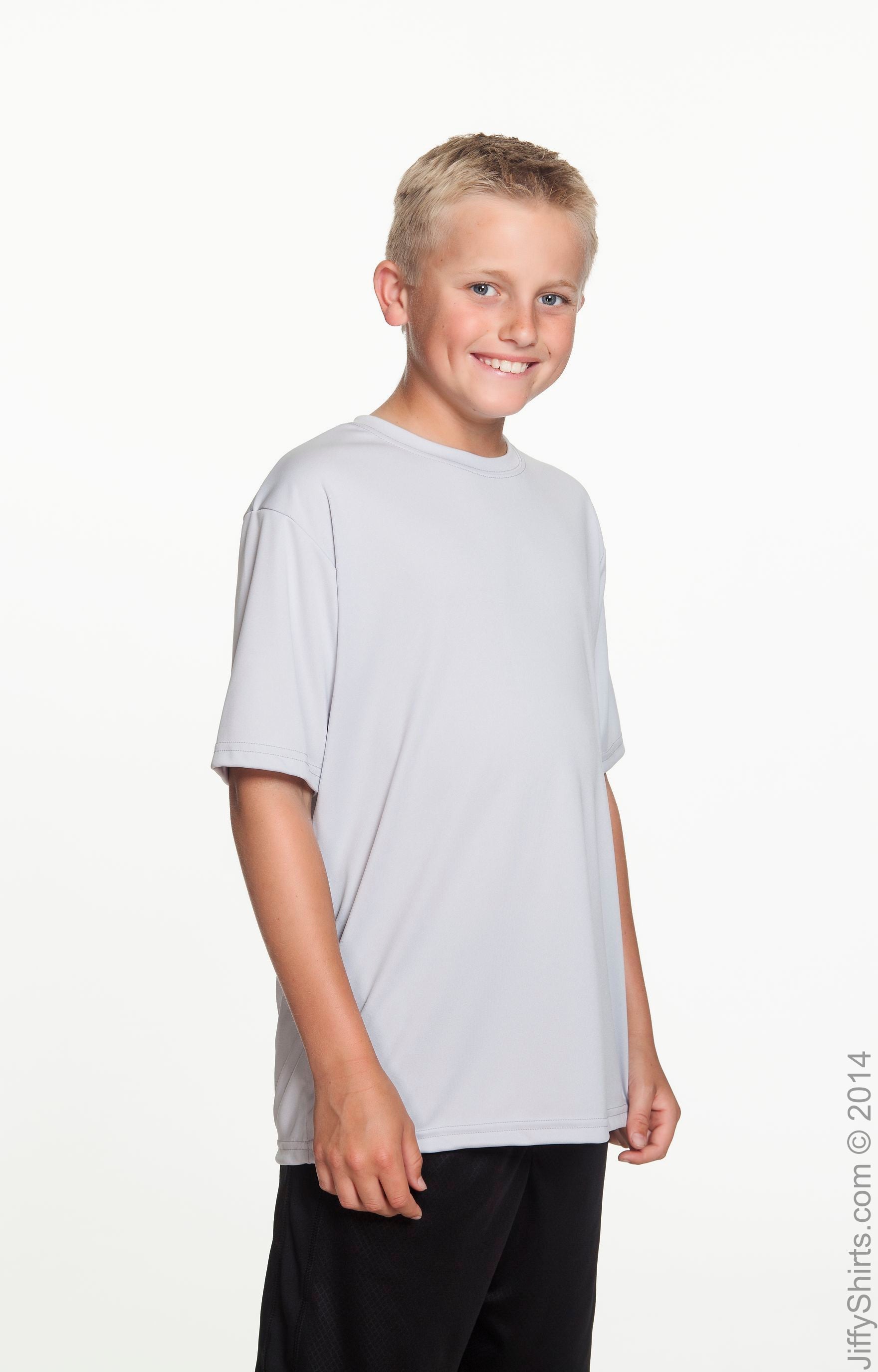 Youth Cooling Performance T-Shirt - Silver