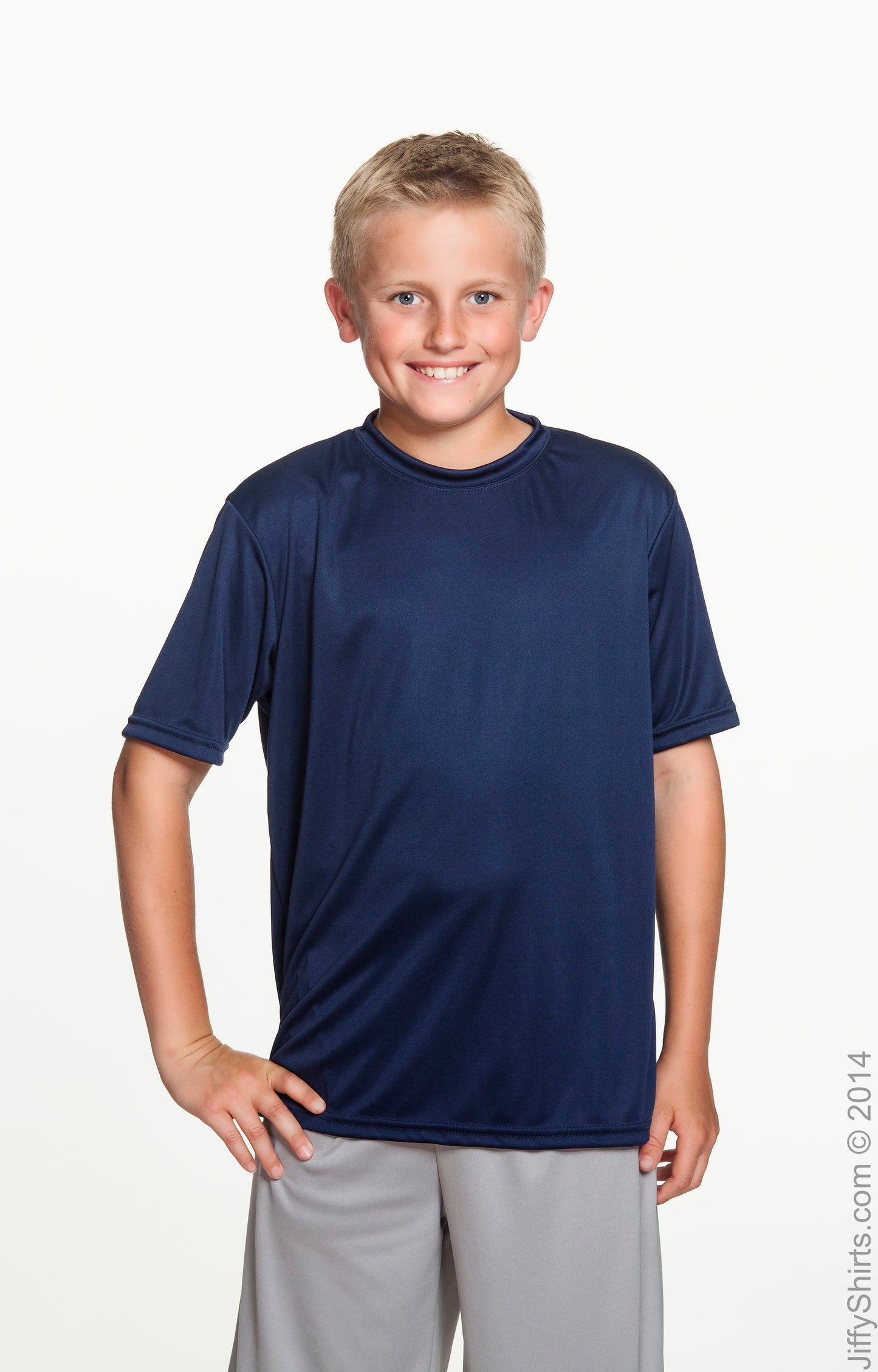 Youth Cooling Performance T-Shirt - Navy