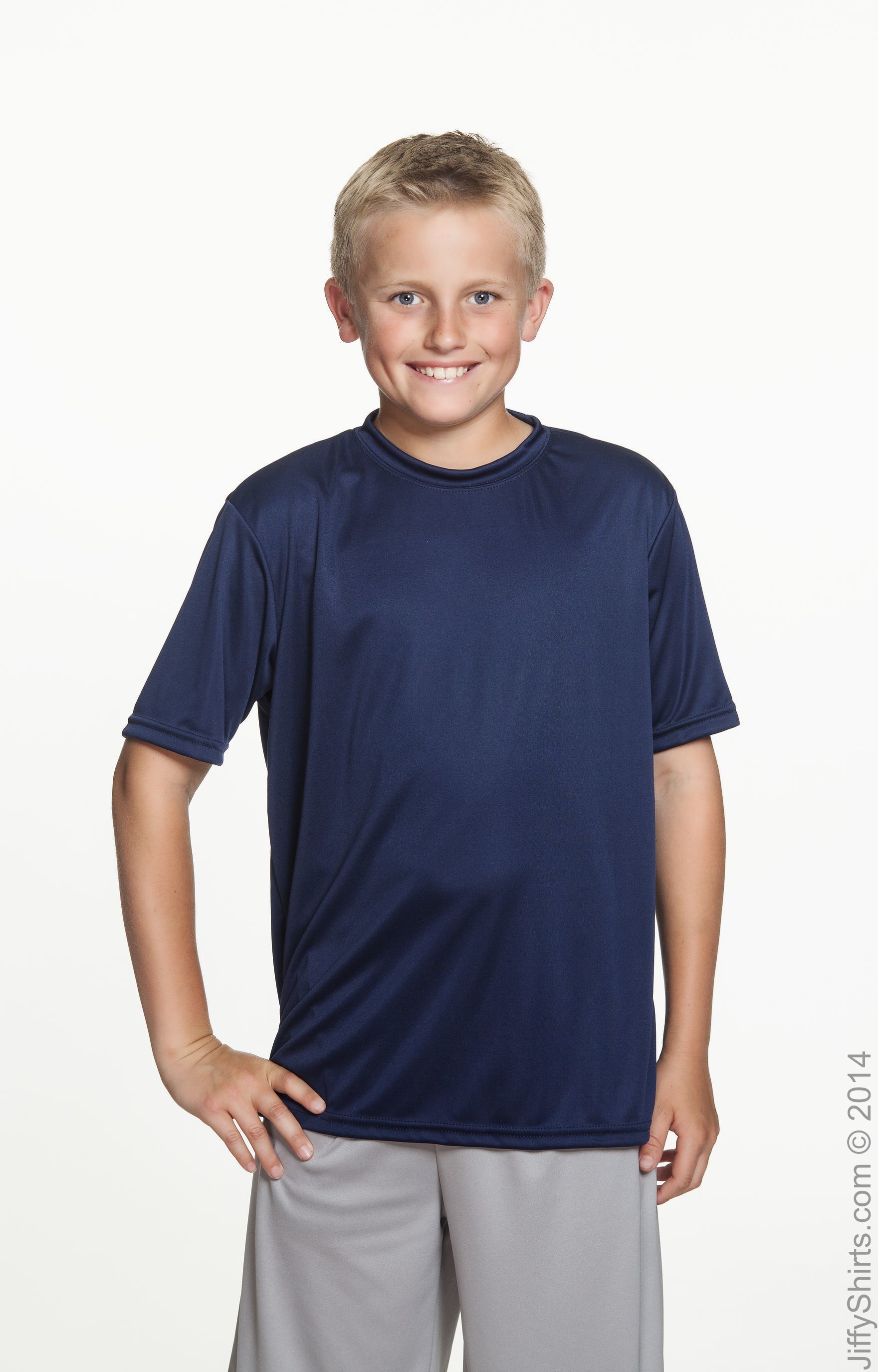 Youth Cooling Performance T-Shirt - Navy