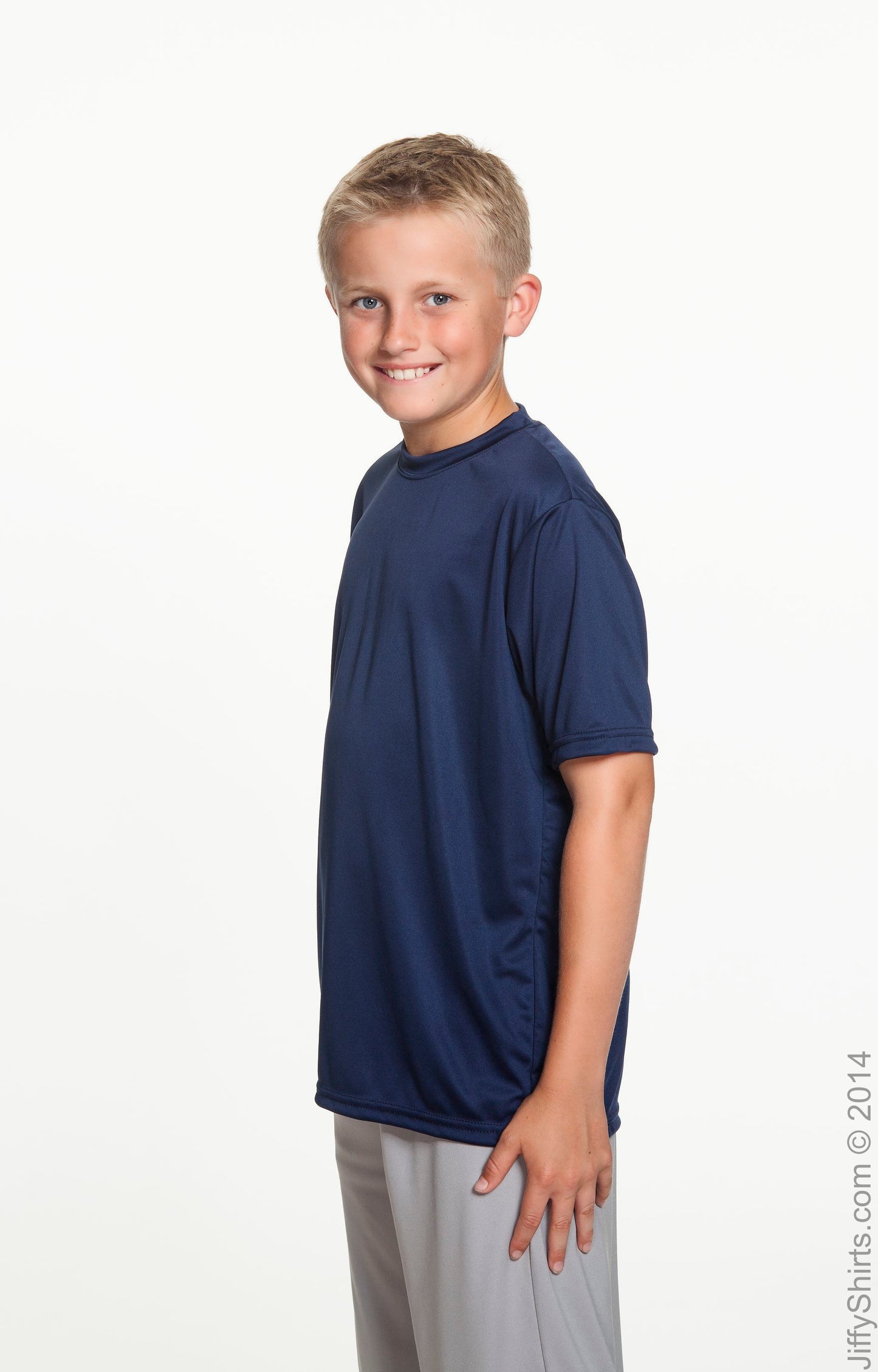 Youth Cooling Performance T-Shirt - Navy
