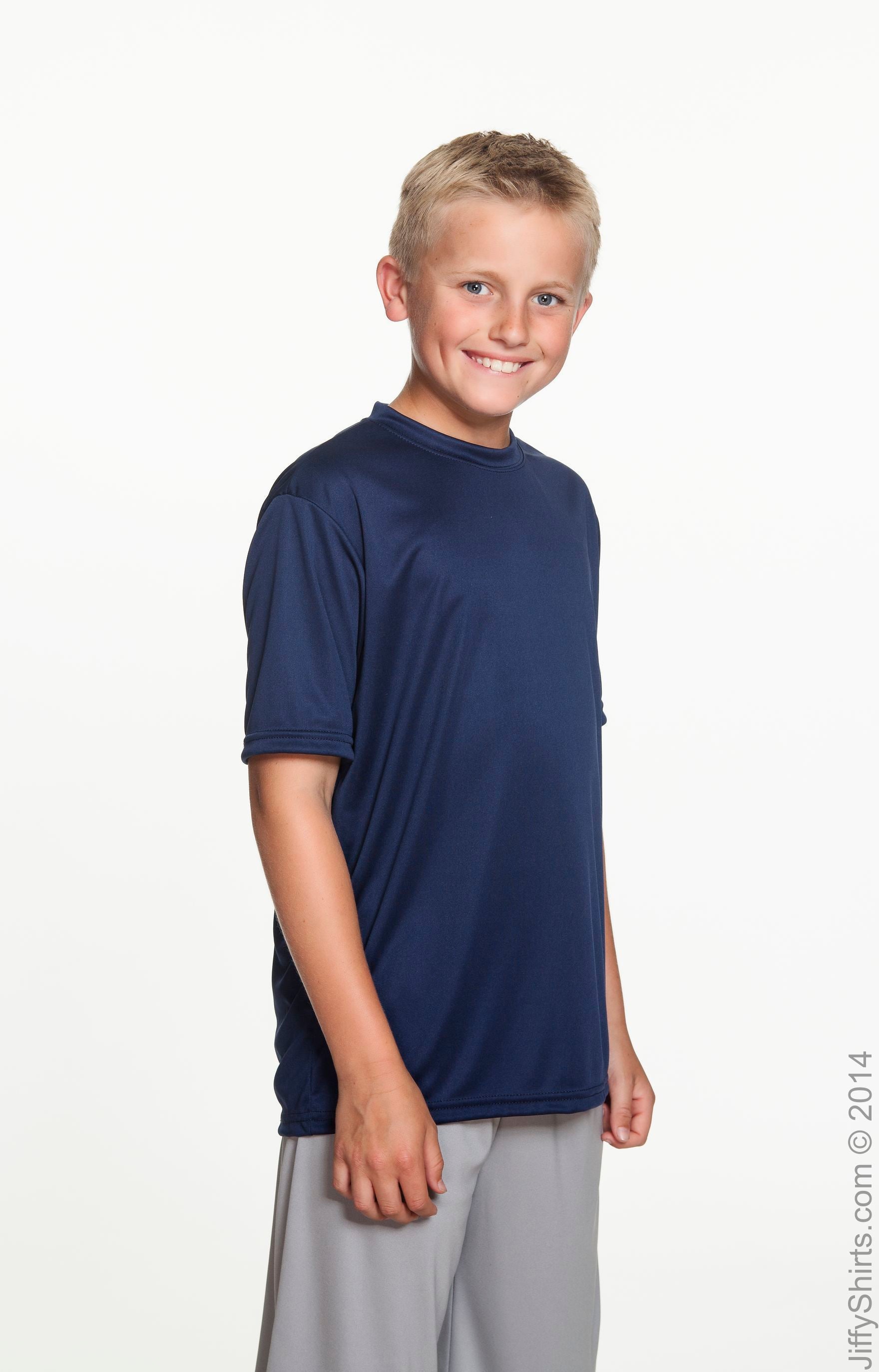 Youth Cooling Performance T-Shirt - Navy