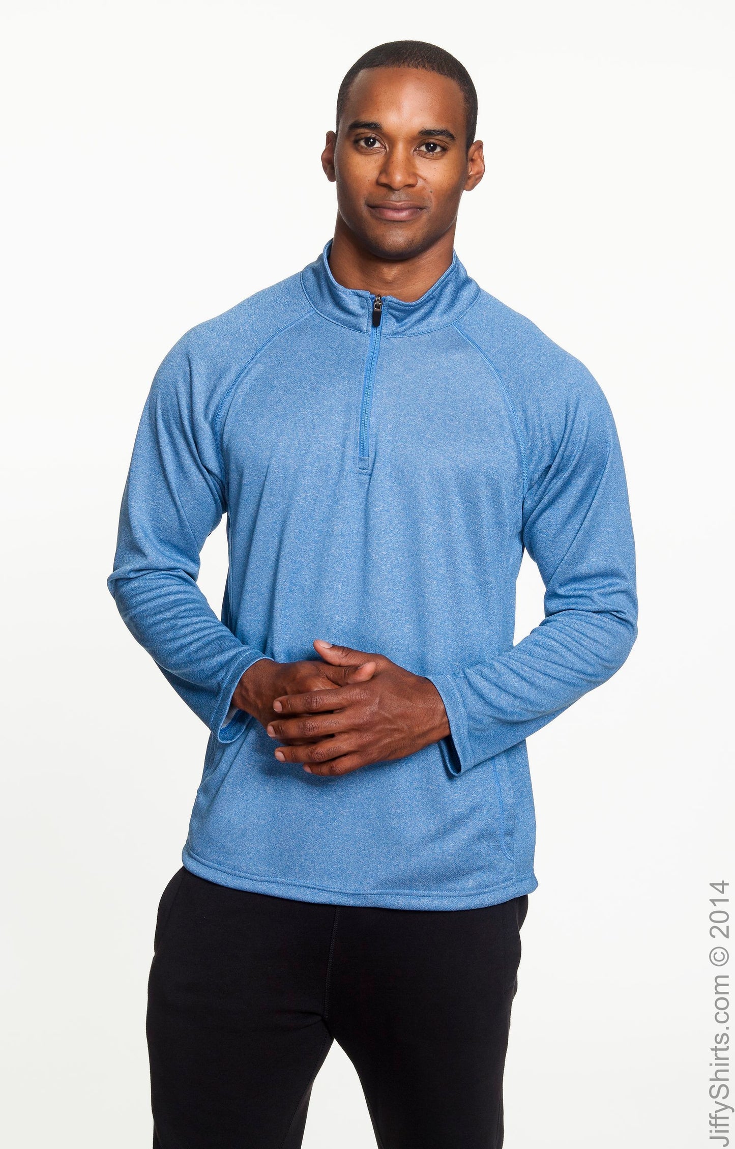 Men's Stretch Tech-Shell® Compass Quarter-Zip - French Blue Heather