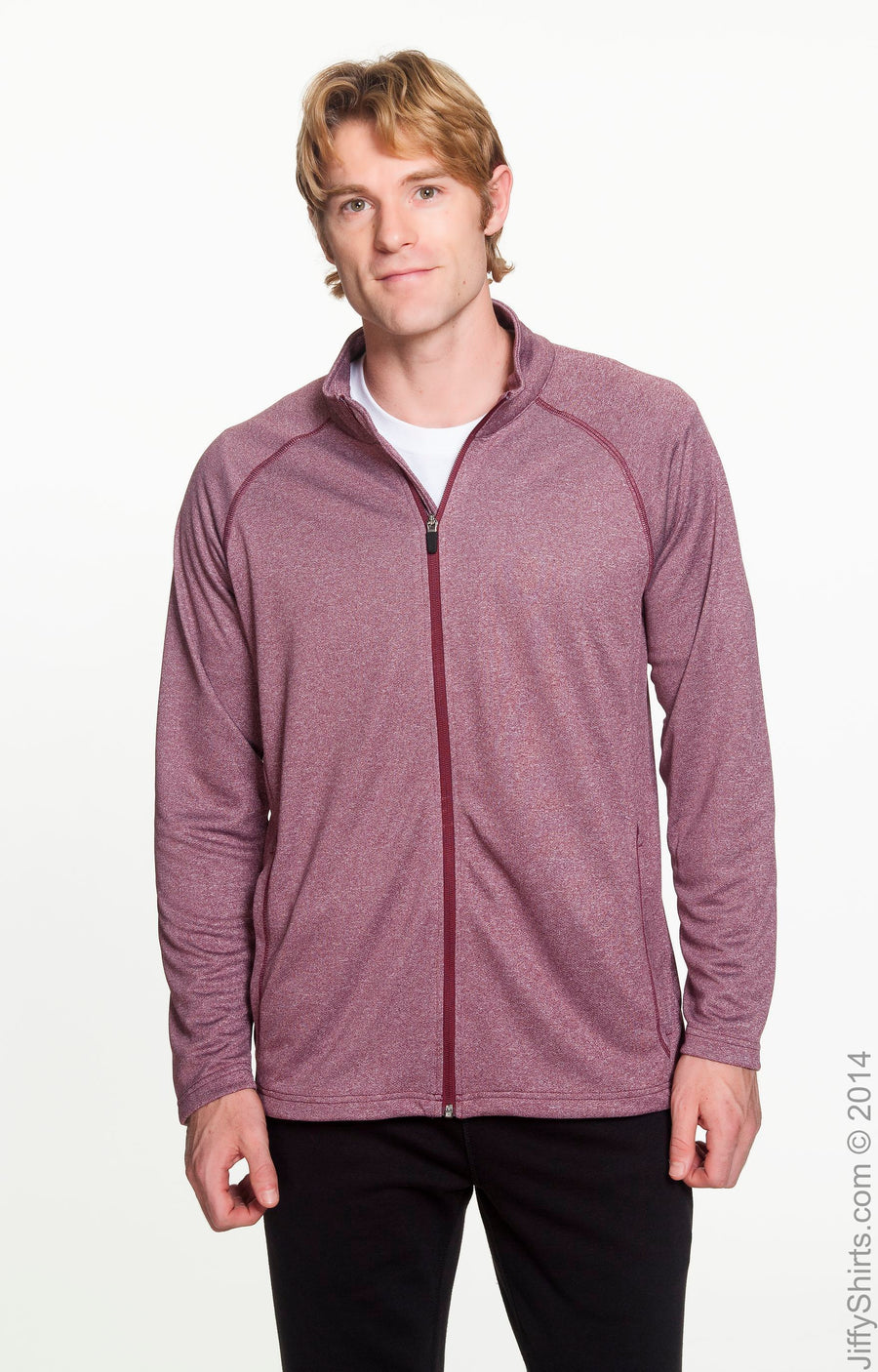 Men's Stretch Tech-Shell® Compass Full-Zip - Burgundy Heather