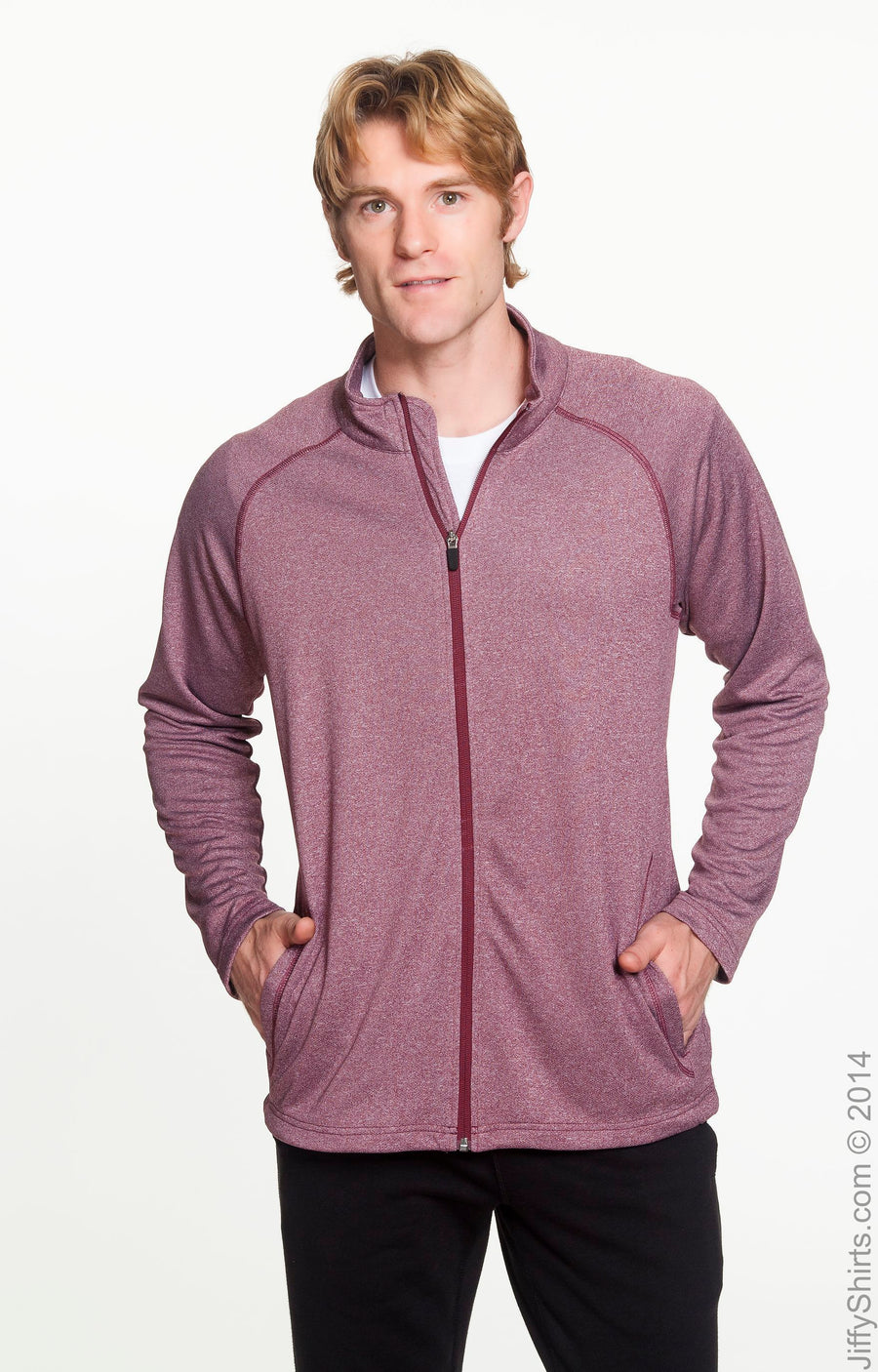 Men's Stretch Tech-Shell® Compass Full-Zip - Burgundy Heather
