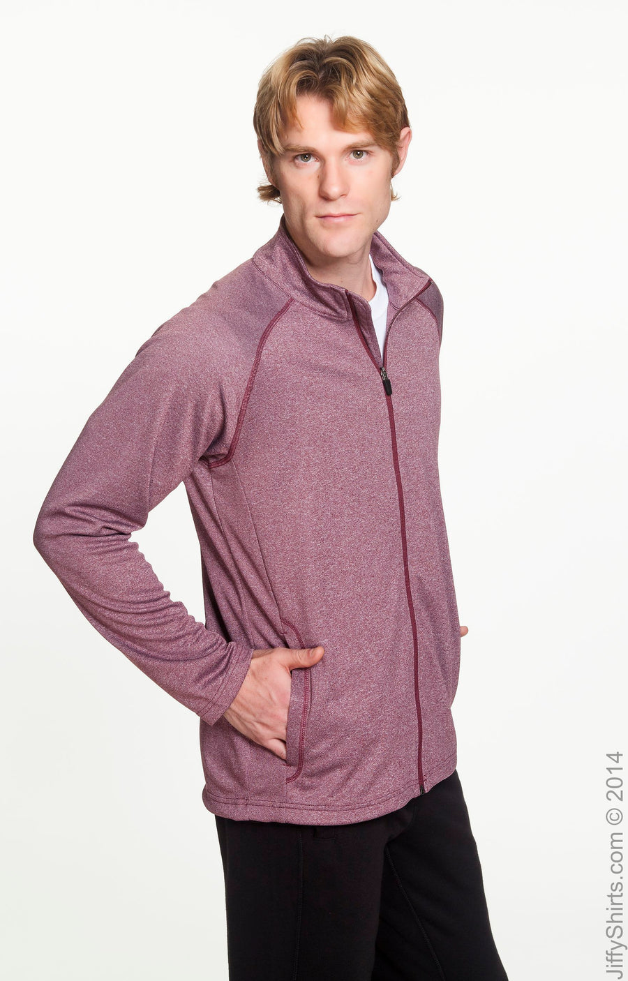 Men's Stretch Tech-Shell® Compass Full-Zip - Burgundy Heather
