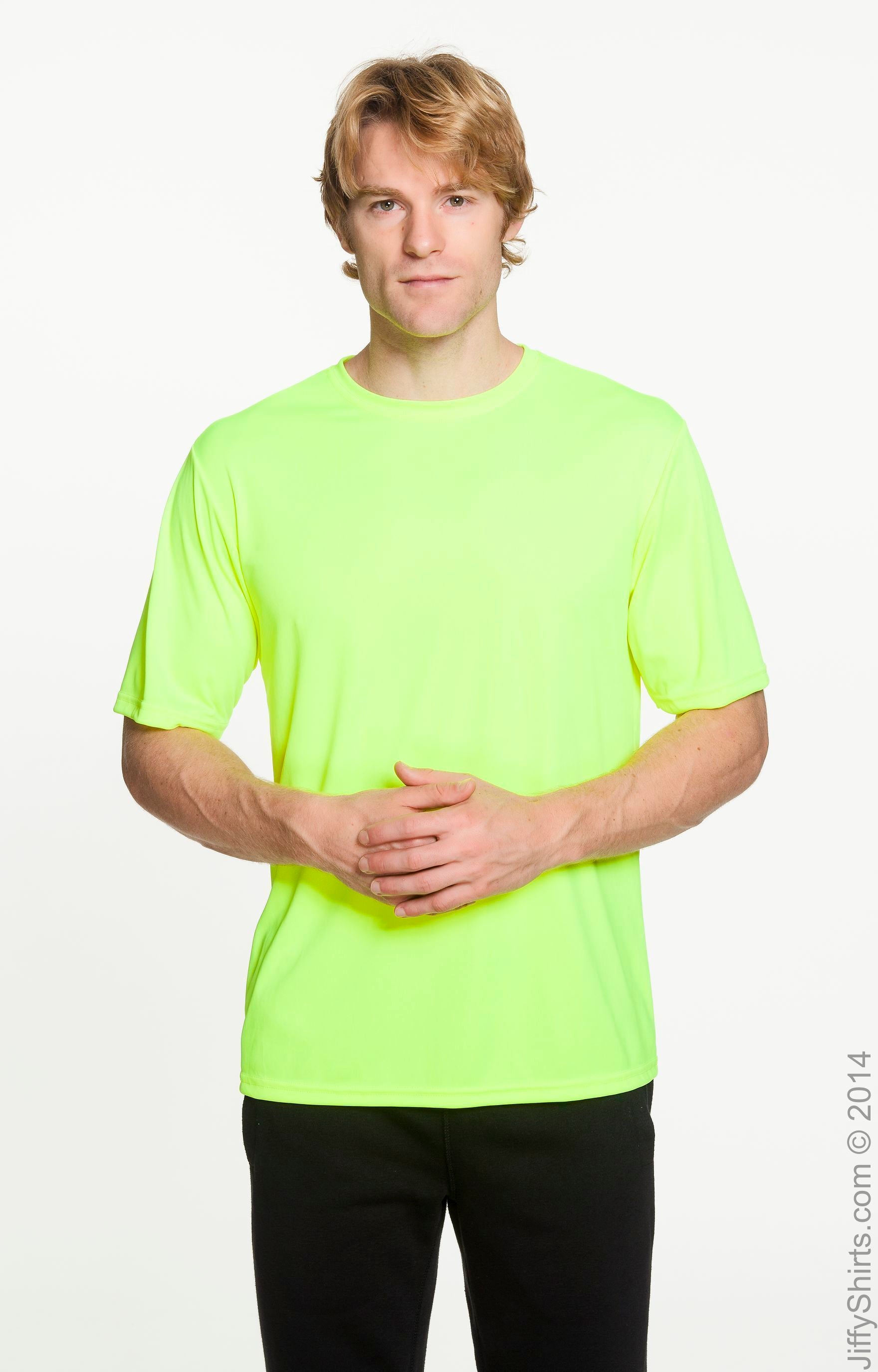 Men's Cooling Performance T-Shirt - High Viz Safety Yellow