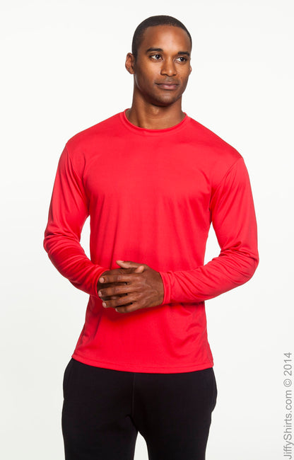 Men's Cooling Performance Long Sleeve T-Shirt - Scarlet