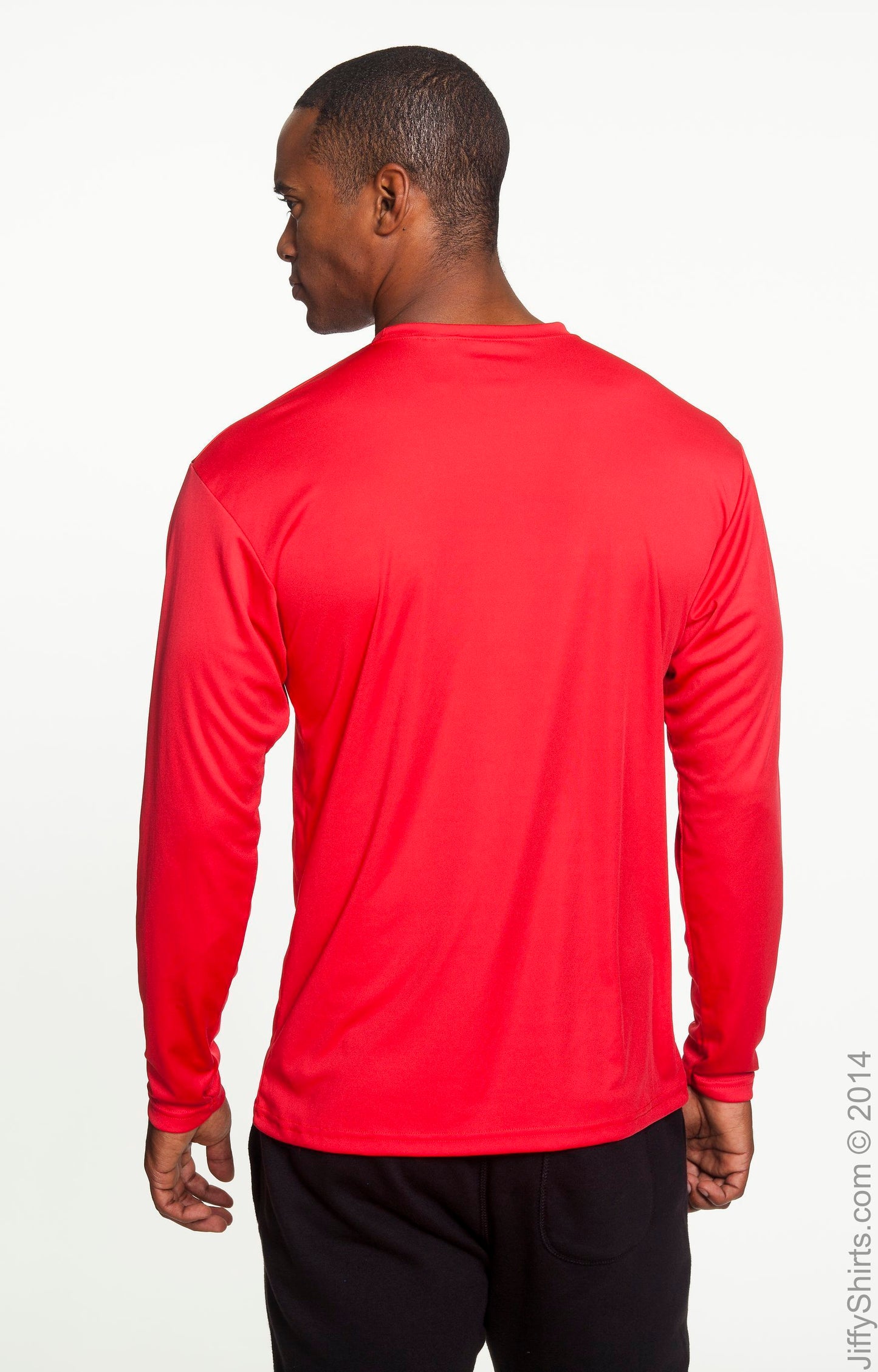 Men's Cooling Performance Long Sleeve T-Shirt - Scarlet
