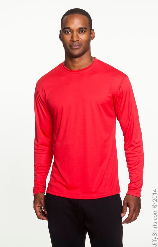 Men's Cooling Performance Long Sleeve T-Shirt - Scarlet
