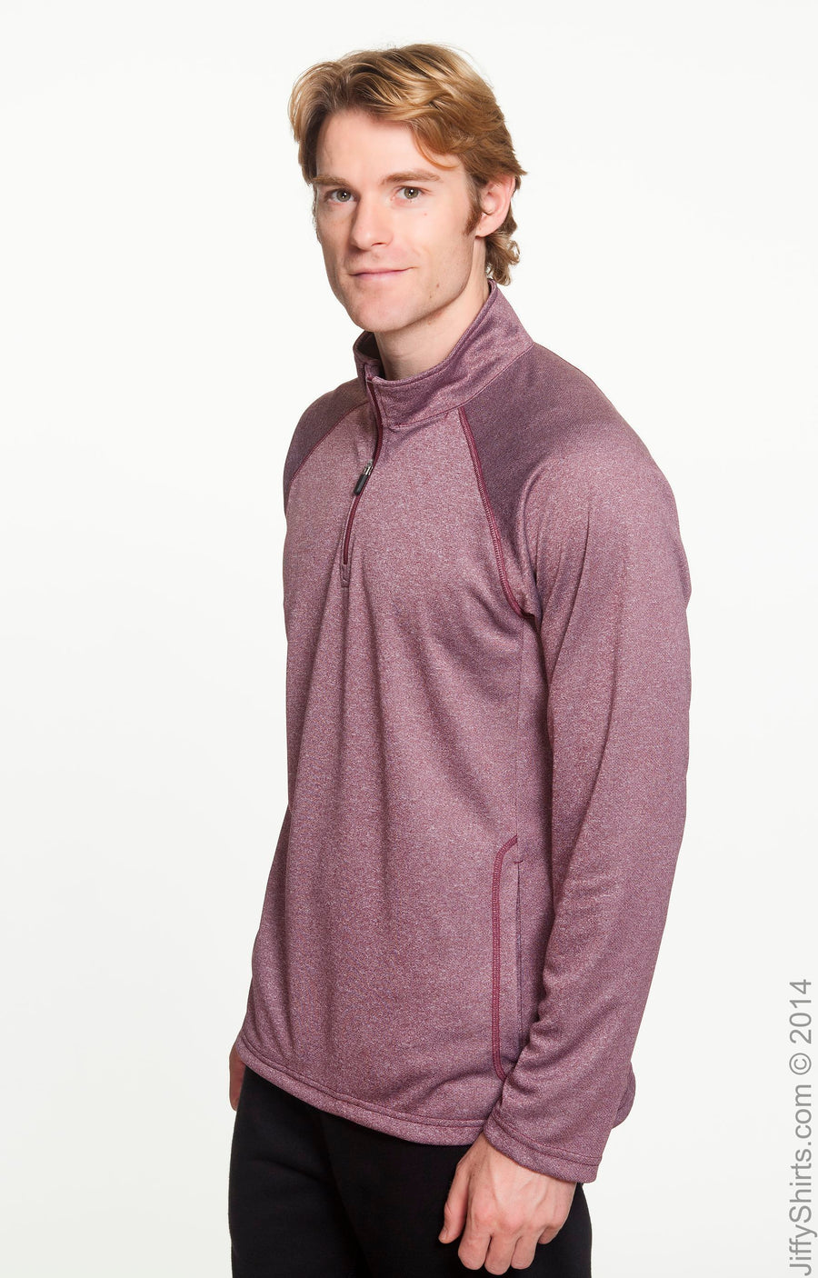Men's Stretch Tech-Shell® Compass Quarter-Zip - Burgundy Heather