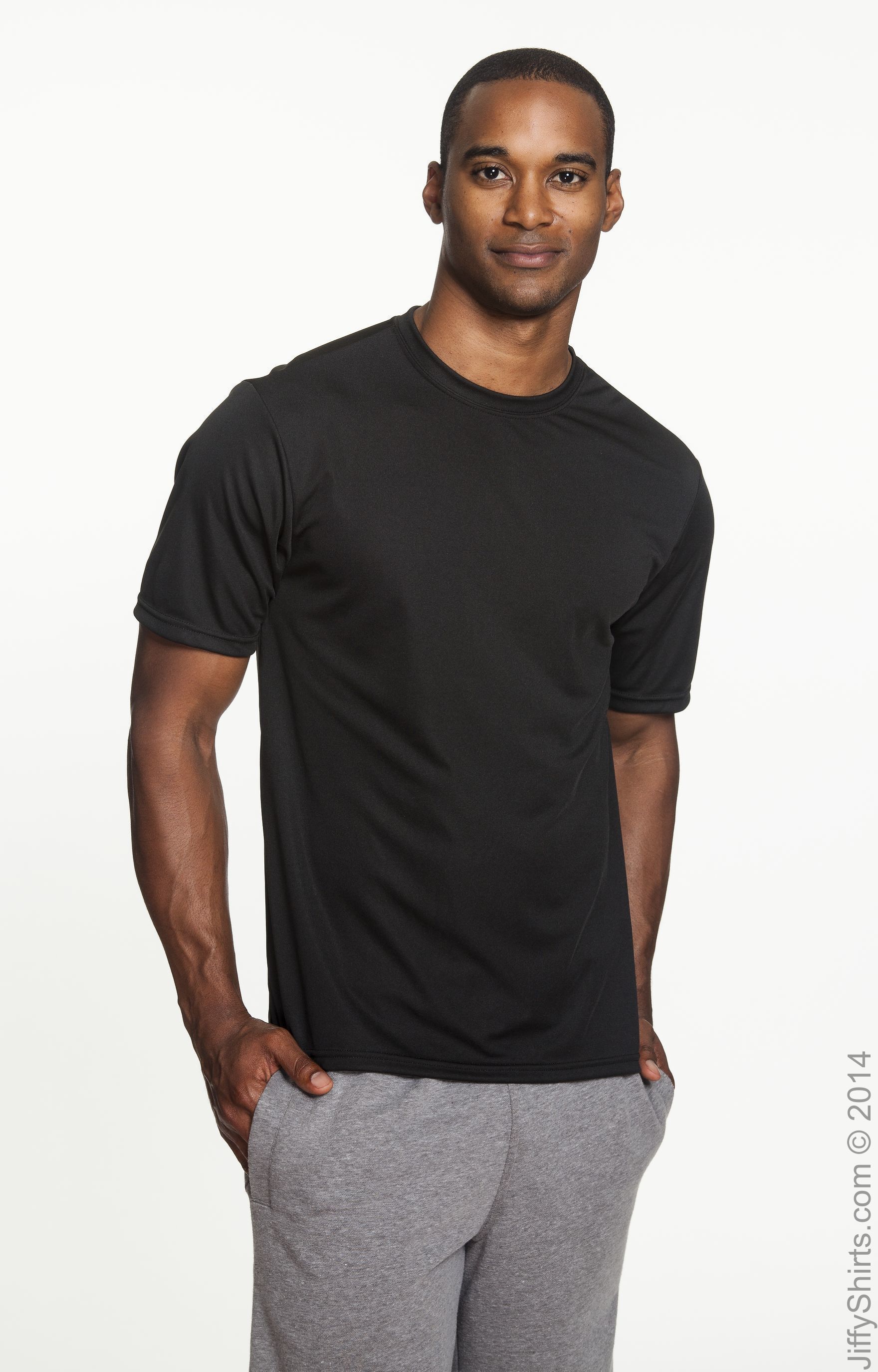 Unisex Performance Marathon T-Shirt - Black