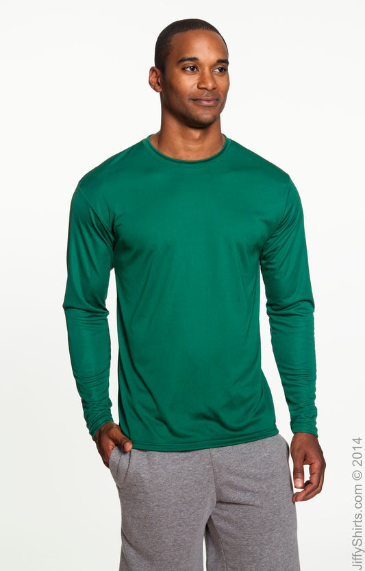 Men's Cooling Performance Long Sleeve T-Shirt - Forest Green