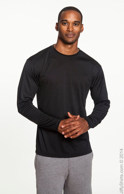 Men's Cooling Performance Long Sleeve T-Shirt - Black