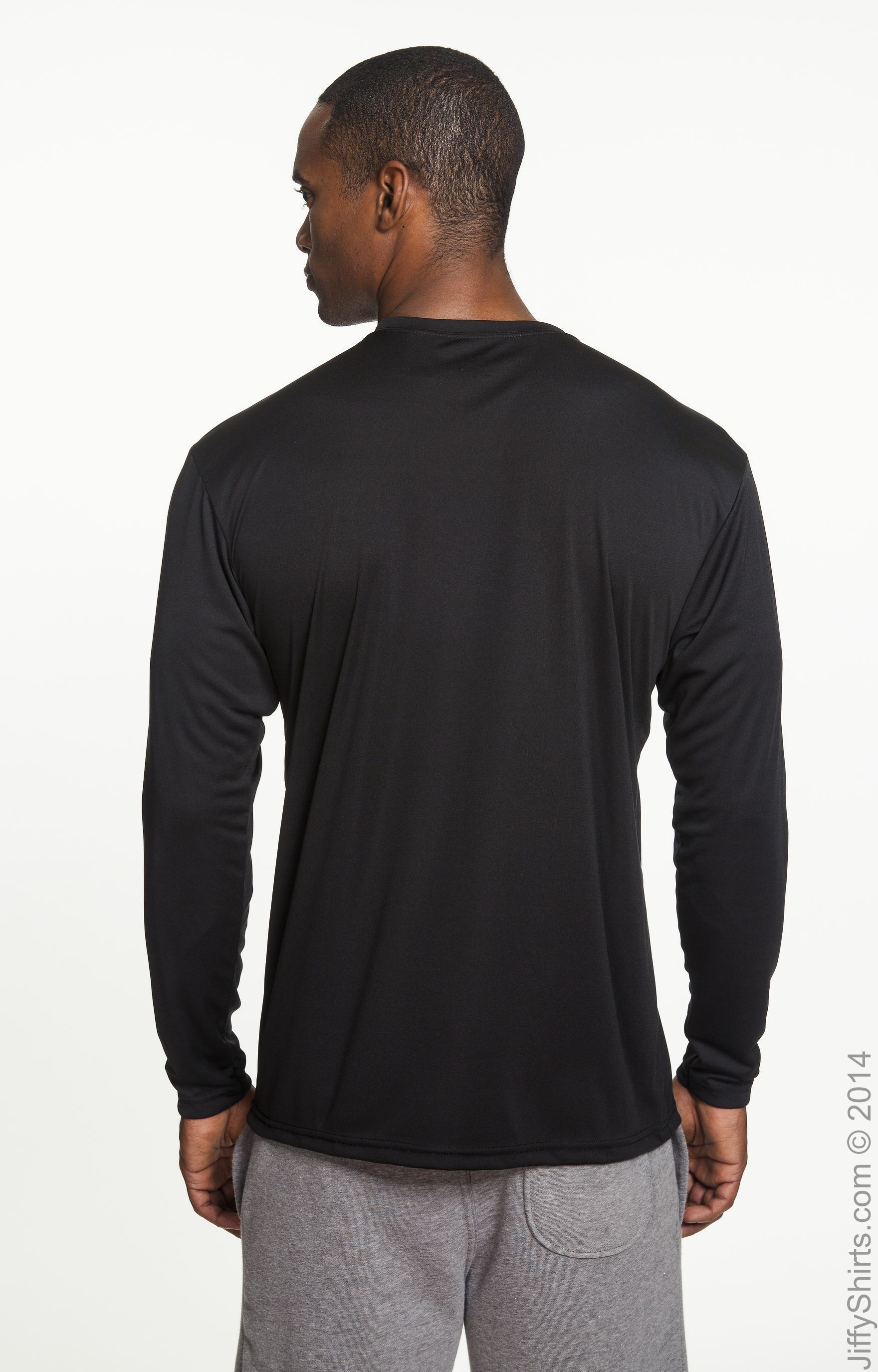 Men's Cooling Performance Long Sleeve T-Shirt - Black