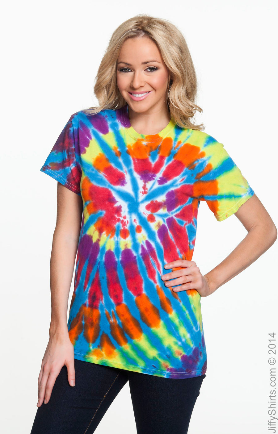 Short Sleeve Rainbow Cut-Spiral T-Shirt - Champ