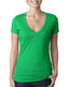 Next Level 6640 - Women's CVC Deep V - Kelly Green