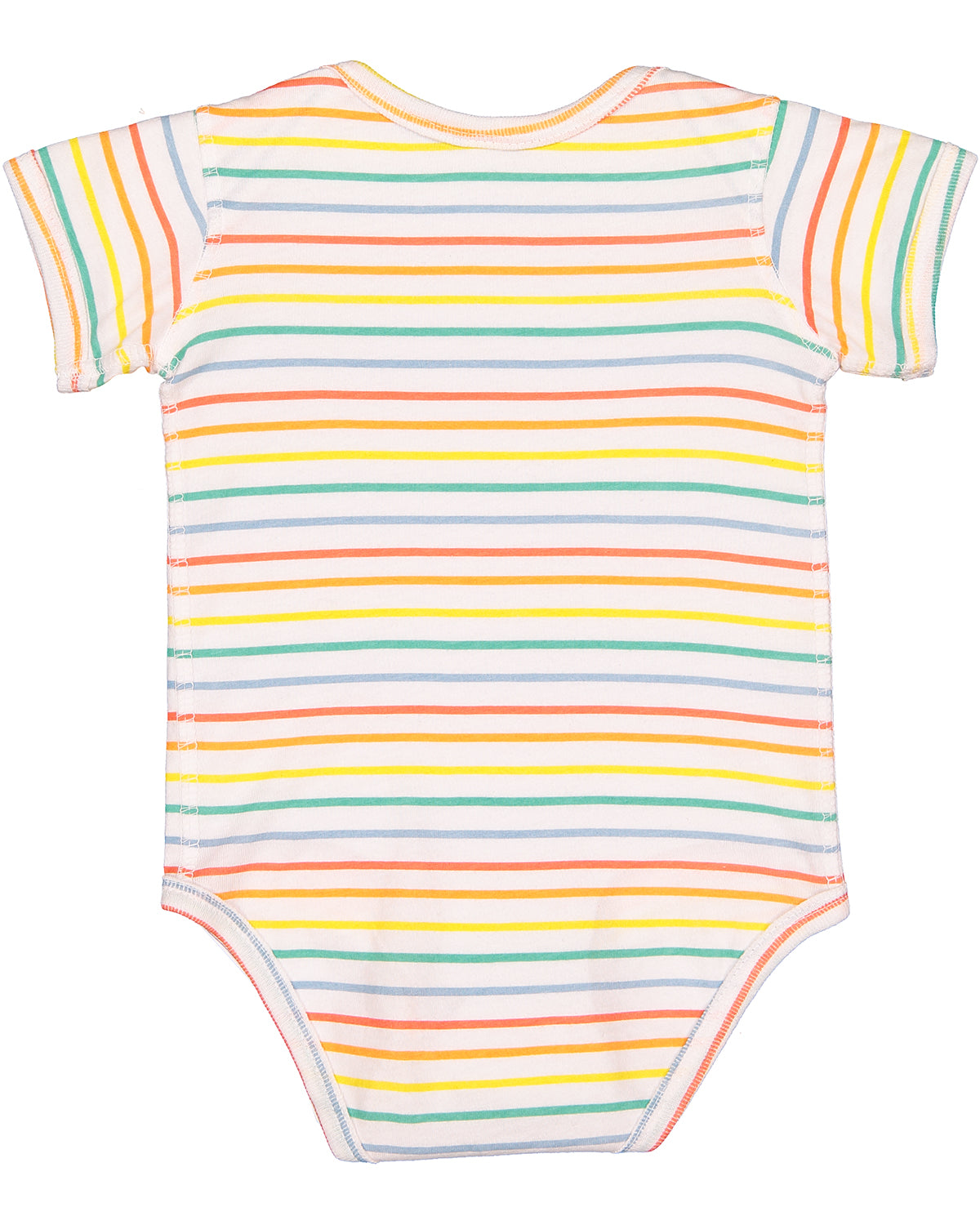Infant Fine Jersey Bodysuit - Rainbow Stripe