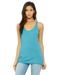 Women's Triblend Racerback Tank - Aqua Triblend