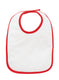 Rabbit Skins RS1004 - Infant Jersey Contrast Trim Velcro™ Bib - White / Red